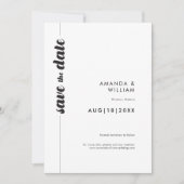 Dicke Typografie und Save the Date Foto-Karte (Vorderseite)