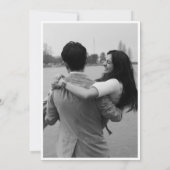 Dicke Typografie und Save the Date Foto-Karte (Rückseite)