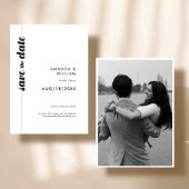 Dicke Typografie und Save the Date Foto-Karte