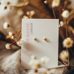 Dicke typografische Rosa- und Graue Ohrring-Grafik