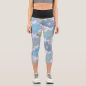 Dicke und blauer Kosmos Capri Leggings (Vorderseite)