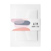 Dicke und Edgy Pink und Lila Wedding Monogram Einladungsbanderole (Vorderseite Beispiel)