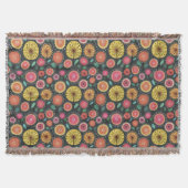 Dicke und farbenfrohe boho-chic Folklore Decke (Vorderseite)