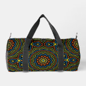 Dicke und farbenfrohe Dot Art Muster Duffle Bag (Rückseite)