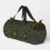 Dicke und farbenfrohe Dot Art Muster Duffle Bag (Rechte Ecke)