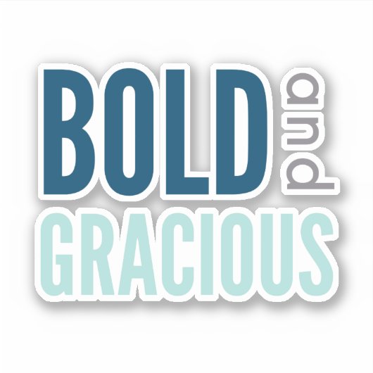 Dicke und graue blaue Vinyl-Aufkleber Aufkleber (Vorderseite)