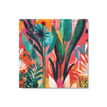 Dicke und lebendige florale Acryl farbig botanisch