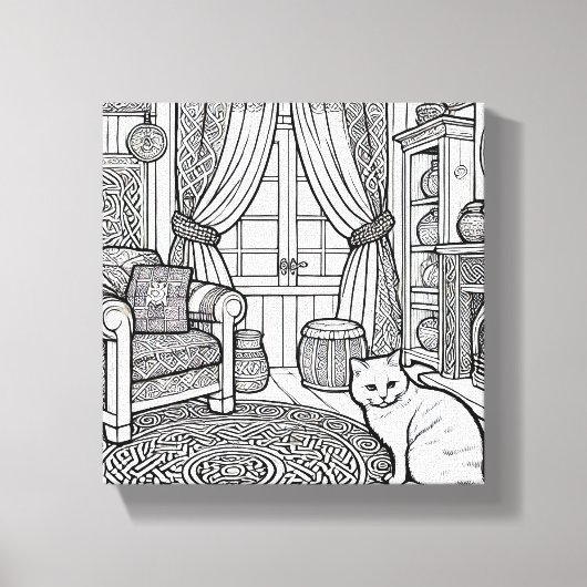 Dicke und leichte Katze #2 Canvas Print Leinwanddruck (Vorderseite)