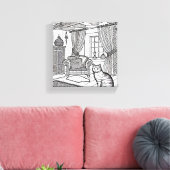 Dicke und leichte Katze #5 Leinwanddruck (Insitu (Wohnzimmer))