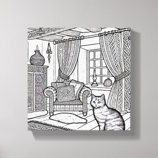 Dicke und leichte Katze #5 Leinwanddruck (Vorderseite)