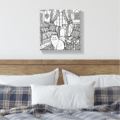 Dicke und leichte Katze #9 Leinwanddruck (Insitu (Schlafzimmer))