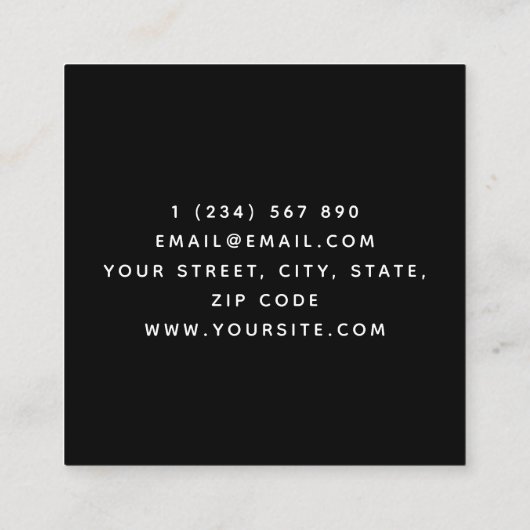 Dicke und minimale Spielprüfung Neon Gradient Joys Quadratische Visitenkarte (Rückseite)