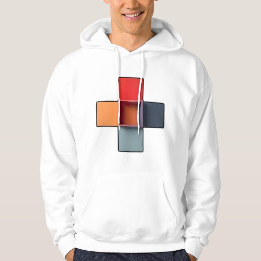 Dicke und moderne Abstrakte Kunst Hoodie (Vorderseite)