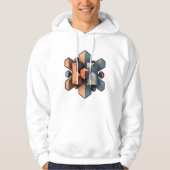 Dicke und moderne Abstrakte Kunst Hoodie (Vorderseite)