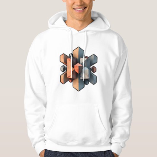 Dicke und moderne Abstrakte Kunst Hoodie (Vorderseite)