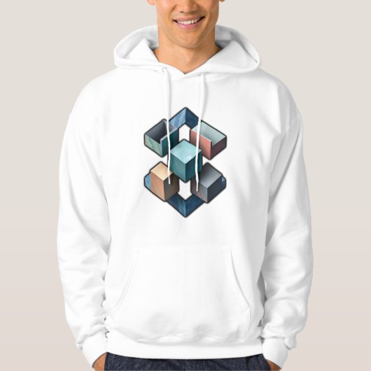 Dicke und moderne Abstrakte Kunst Hoodie (Vorderseite)