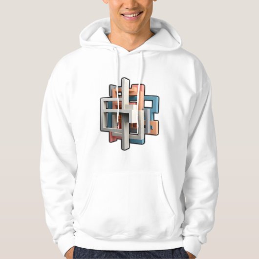 Dicke und moderne Abstrakte Kunst Hoodie (Vorderseite)