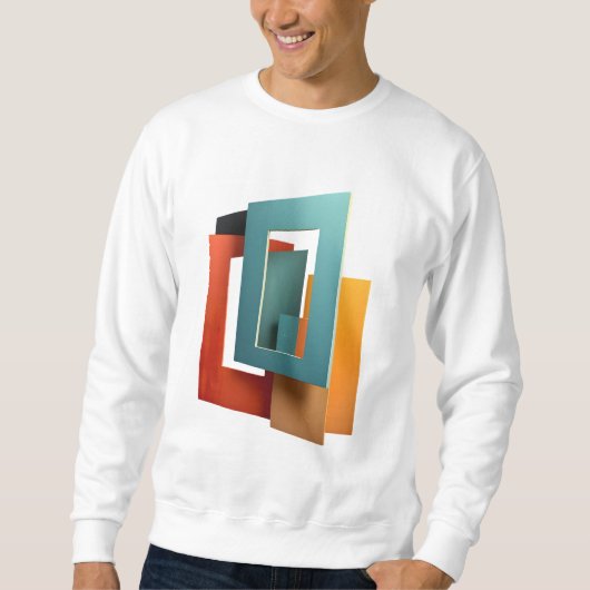 Dicke und moderne Abstrakte Kunst Sweatshirt (Vorderseite)
