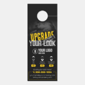 Dicke und moderne Barber Shop Hair Stylist Mustach Türanhänger (Rückseite)