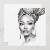 Dicke und schöne Schwarze Frauen im Pop Kunst Mitteilungskarte (Vorne/Hinten)