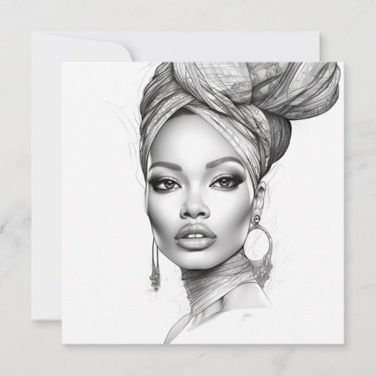 Dicke und schöne Schwarze Frauen im Pop Kunst Mitteilungskarte (Vorderseite)