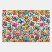 Dicke und Whimsical Butterfly Garden Geschenkpapier Set (Vorderseite 3)