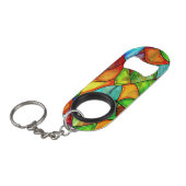 Dicke verklebte Glaskonstruktion Mini Flaschenöffner (Vorderseite Schrägansicht)