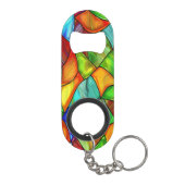 Dicke verklebte Glaskonstruktion Mini Flaschenöffner (Rückseite)