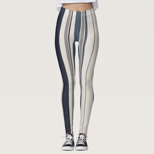 Dicke vertikale Streifen Leggings (Vorderseite)