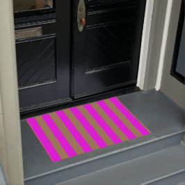 Dicke vertikale Streifen Magenta und braun Streife Fußmatte