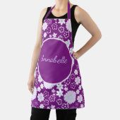 Dicke violette Blumen Girly Floral Muster genannt Schürze (InSitu)