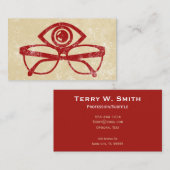 Dicke Visitenkarten für Red Optometrist Visitenkarte (Vorne/Hinten)