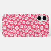 Dicke weiße Blüte in Pink Case-Mate iPhone Hülle (Rückseite (Horizontal))