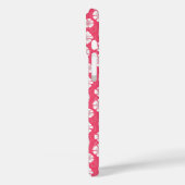 Dicke weiße Blüte in Pink Case-Mate iPhone Hülle (Rückseite / Links)
