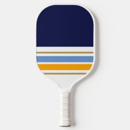 Dicke, weiße, hellblaue Streifen Pickleball Schläger