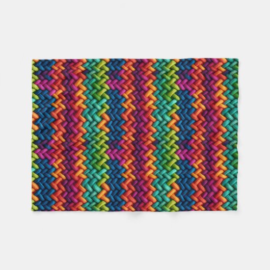 Dicke Wolle Regenbogenfarbendecke Fleecedecke (Vorderseite (Horizontal))