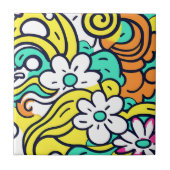 Dicke Y2K-Wildblume Vibraning Spring Decor Fliese (Vorderseite)