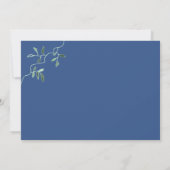 Dicke Yellow Navy Blue Monogram Foto Wedding Einladung (Rückseite)