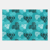 Dicke Zebra- und Leopard-Druckmuster Geschenkpapier Set (Vorderseite 3)