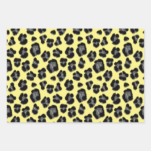 Dicke Zebra- und Leopard-Druckmuster Geschenkpapier Set (Vorderseite 2)