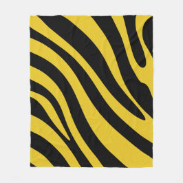 Dicke Zebrastreifen in Gelb und Schwarz Fleecedecke