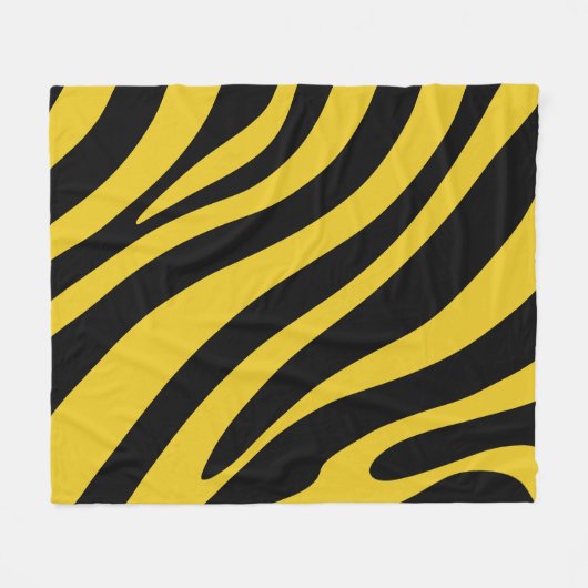 Dicke Zebrastreifen in Gelb und Schwarz Fleecedecke (Vorderseite (Horizontal))