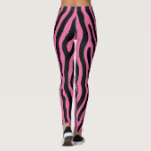 Dicke zebrastreifen in heißen rosa und schwarz leggings (Rückseite)