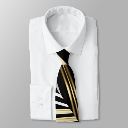 Dicke Zebrastreifen in Metallicen Krawatte (Gebunden)