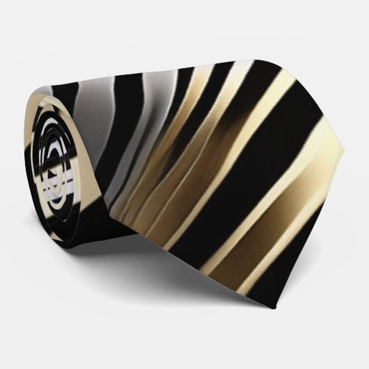 Dicke Zebrastreifen in Metallicen Krawatte (Gerollt)