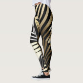 Dicke Zebrastreifen in Metallicen Leggings (Links)
