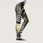 Dicke Zebrastreifen in Metallicen Leggings (Rechts)