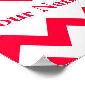 Dicke Zickzack mit Monogramm Poster (Ecke)