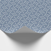 Dicke zweiteilige blaue geometrische Diamant-Stern Geschenkpapier (Ecke)