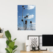Dicken, Dorf und blauer Himmel Poster (Heimbüro)